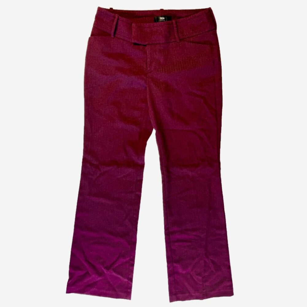 Mossimo Womens Size 2 Eggplant Purple Stretch Dress Pants Career Business EUC